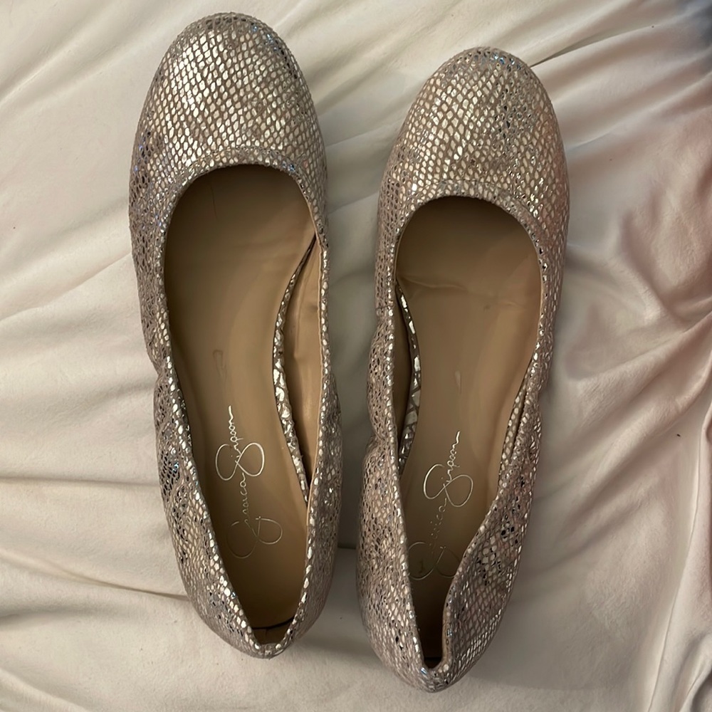 Jessica Simpson snakeskin flats